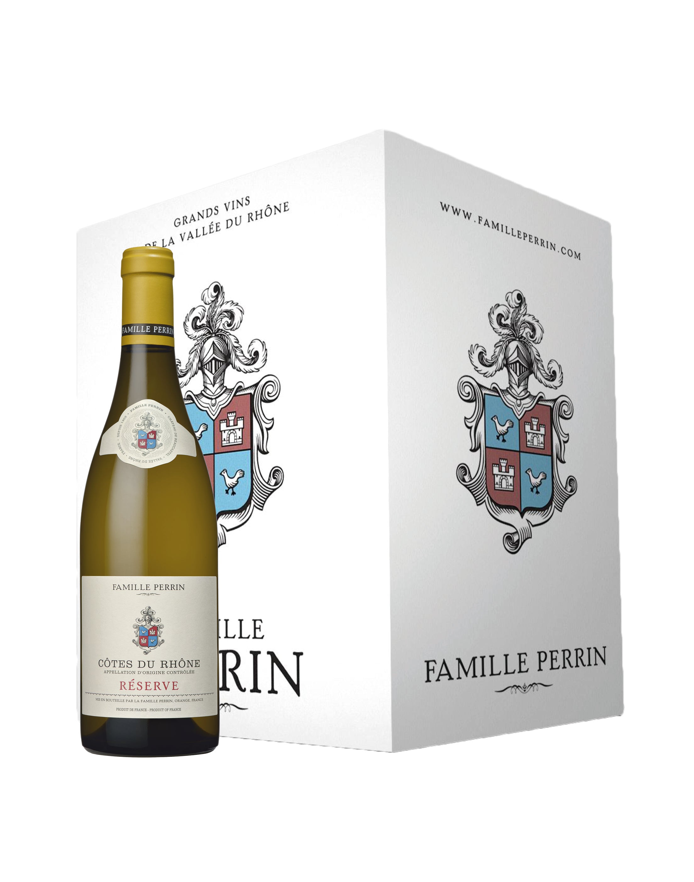 Cartons de 6 bouteilles - Famille Perrin Réserve Côtes du Rhône Blanc