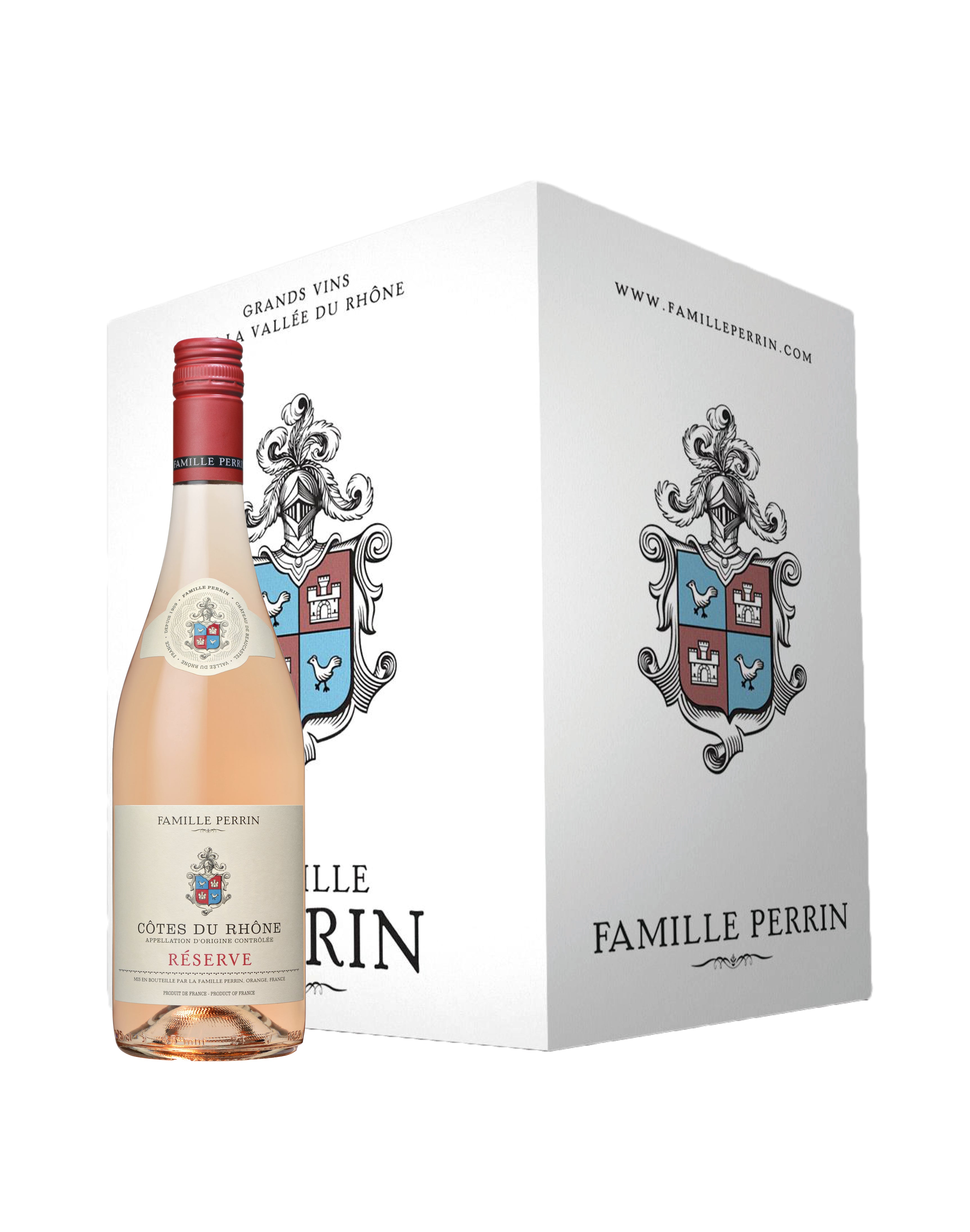 Cartons de 6 bouteilles - Famille Perrin Réserve Côtes du Rhône Rosé